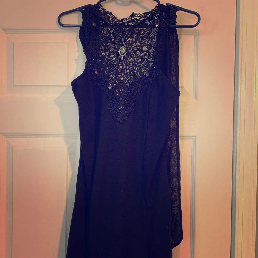 Black lace-neck dress! Worn once for New Year’s!